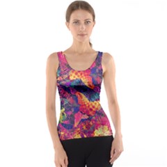 Colorful Boho Abstract Art Tank Top by SpinnyChairDesigns
