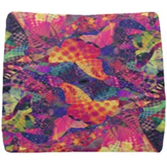 Colorful Boho Abstract Art Seat Cushion by SpinnyChairDesigns