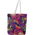 Colorful Boho Abstract Art Full Print Rope Handle Tote (Large) View1