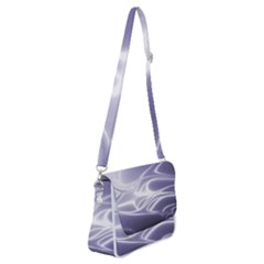 Violet Glowing Swirls Shoulder Bag With Back Zipper by SpinnyChairDesigns