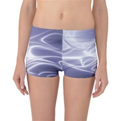 Violet Glowing Swirls Boyleg Bikini Bottoms by SpinnyChairDesigns