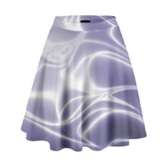 Violet Glowing Swirls High Waist Skirt by SpinnyChairDesigns