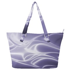 Violet Glowing Swirls Full Print Shoulder Bag by SpinnyChairDesigns