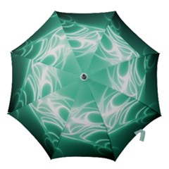 Biscay Green Glow Hook Handle Umbrellas (small) by SpinnyChairDesigns