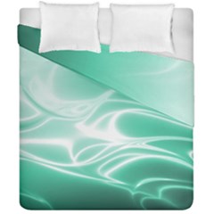 Biscay Green Glow Duvet Cover Double Side (california King Size) by SpinnyChairDesigns