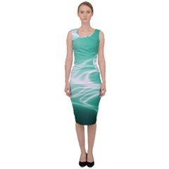 Biscay Green Glow Sleeveless Pencil Dress by SpinnyChairDesigns