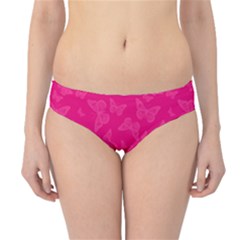 Magenta Pink Butterflies Pattern Hipster Bikini Bottoms