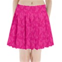 Magenta Pink Butterflies Pattern Pleated Mini Skirt View1