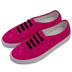 Magenta Pink Butterflies Pattern Men s Classic Low Top Sneakers