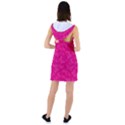 Magenta Pink Butterflies Pattern Racer Back Hoodie Dress View2