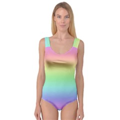 Pastel Rainbow Ombre Princess Tank Leotard  by SpinnyChairDesigns