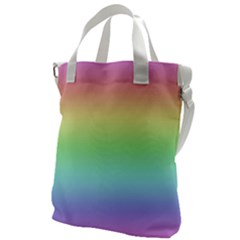 Pastel Rainbow Ombre Canvas Messenger Bag