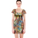 Boho Colorful Mosaic Short Sleeve Bodycon Dress View1