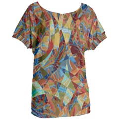 Boho Colorful Mosaic Women s Oversized Tee by SpinnyChairDesigns