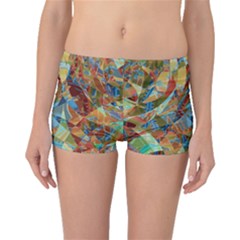 Boho Colorful Mosaic Boyleg Bikini Bottoms by SpinnyChairDesigns
