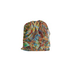 Boho Colorful Mosaic Drawstring Pouch (xs) by SpinnyChairDesigns