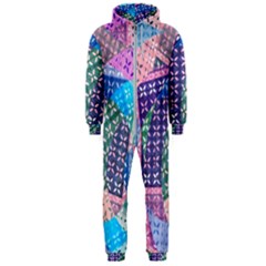 Boho Patchwork Hooded Jumpsuit (men)  by SpinnyChairDesigns