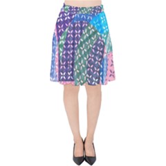 Boho Patchwork Velvet High Waist Skirt by SpinnyChairDesigns