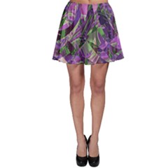 Boho Violet Mosaic Skater Skirt by SpinnyChairDesigns