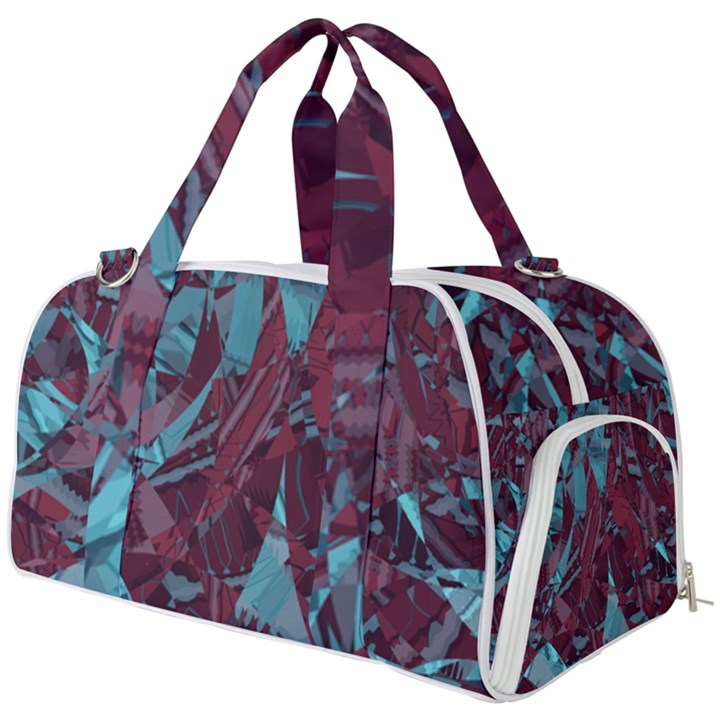 Boho Teal Wine Mosaic Burner Gym Duffel Bag