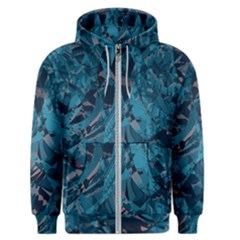 Boho Cerulean Blue Mosaic Men s Zipper Hoodie