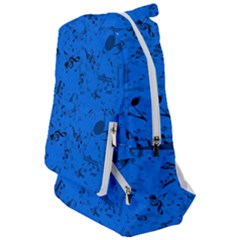 Cornflower Blue Music Notes Travelers  Backpack by SpinnyChairDesigns