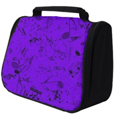 Electric Indigo Music Notes Full Print Travel Pouch (big) by SpinnyChairDesigns