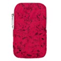 Scarlet Red Music Notes Waist Pouch (Small) View1