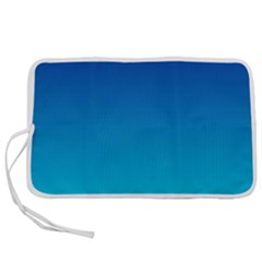 Aqua Blue And Indigo Ombre Pen Storage Case (m) by SpinnyChairDesigns