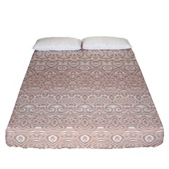 Boho Tan Lace Fitted Sheet (queen Size) by SpinnyChairDesigns
