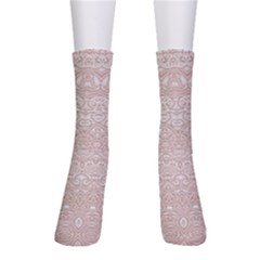 Boho Tan Lace Men s Crew Socks by SpinnyChairDesigns