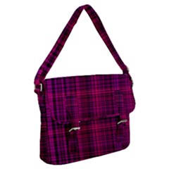 Fuchsia Madras Plaid Buckle Messenger Bag by SpinnyChairDesigns