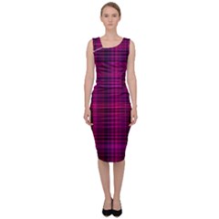 Fuchsia Madras Plaid Sleeveless Pencil Dress by SpinnyChairDesigns