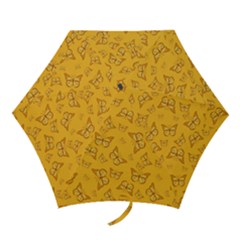 Mustard Yellow Monarch Butterflies Mini Folding Umbrellas by SpinnyChairDesigns