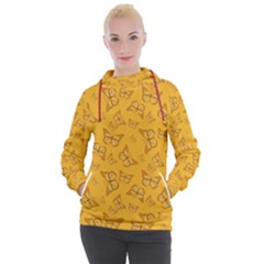 Mustard Yellow Monarch Butterflies Women s Hooded Pullover by SpinnyChairDesigns