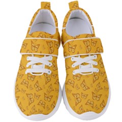 Mustard Yellow Monarch Butterflies Women s Velcro Strap Shoes by SpinnyChairDesigns