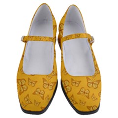 Mustard Yellow Monarch Butterflies Women s Mary Jane Shoes