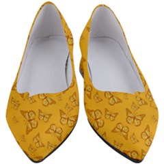 Mustard Yellow Monarch Butterflies Women s Block Heels 