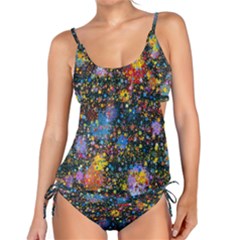 Abstract Paint Splatters Tankini Set by SpinnyChairDesigns