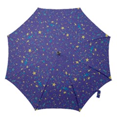 Starry Night Purple Hook Handle Umbrellas (medium) by SpinnyChairDesigns