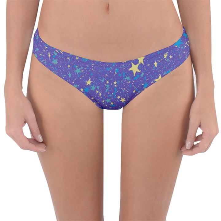 Starry Night Purple Reversible Hipster Bikini Bottoms