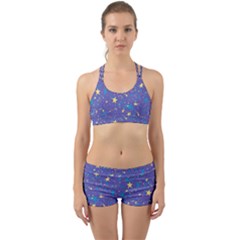 Starry Night Purple Back Web Gym Set by SpinnyChairDesigns