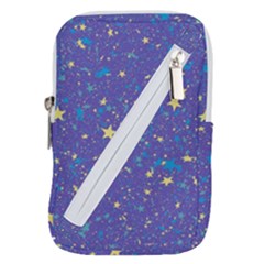 Starry Night Purple Belt Pouch Bag (large) by SpinnyChairDesigns