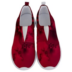 Scarlet Red Floral Print No Lace Lightweight Shoes by SpinnyChairDesigns