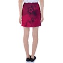 Scarlet Red Floral Print Tennis Skirt View2