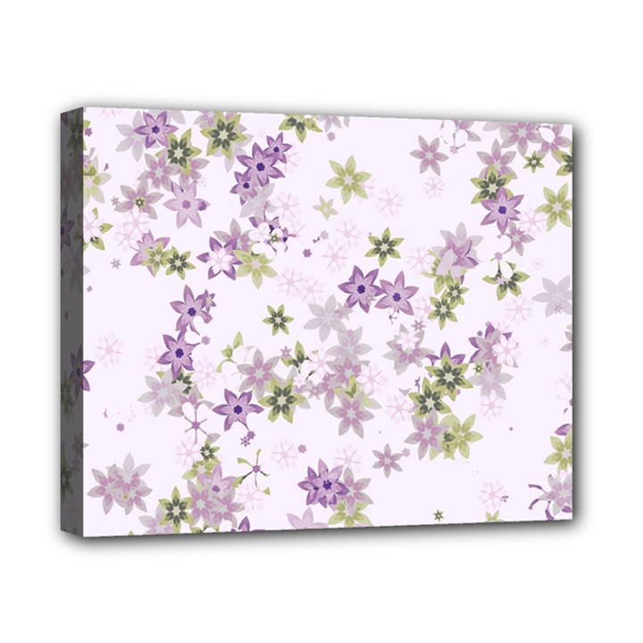 Purple Wildflower Print Canvas 10  x 8  (Stretched)