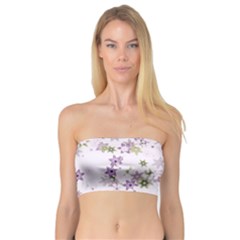 Purple Wildflower Print Bandeau Top by SpinnyChairDesigns