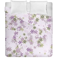 Purple Wildflower Print Duvet Cover Double Side (california King Size) by SpinnyChairDesigns