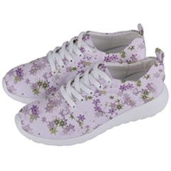 Purple Wildflower Print Men s Lightweight Sports Shoes by SpinnyChairDesigns
