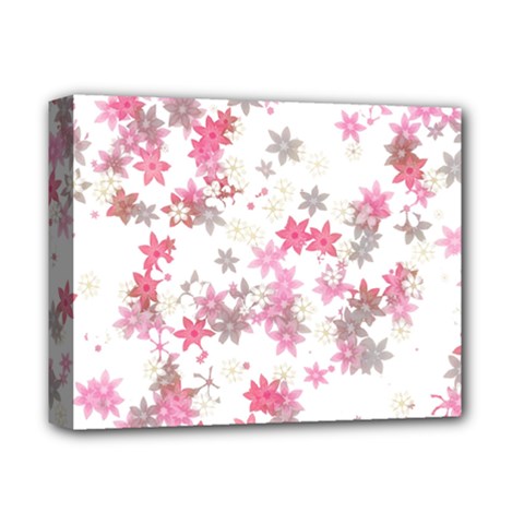 Pink Wildflower Print Deluxe Canvas 14  X 11  (stretched) by SpinnyChairDesigns